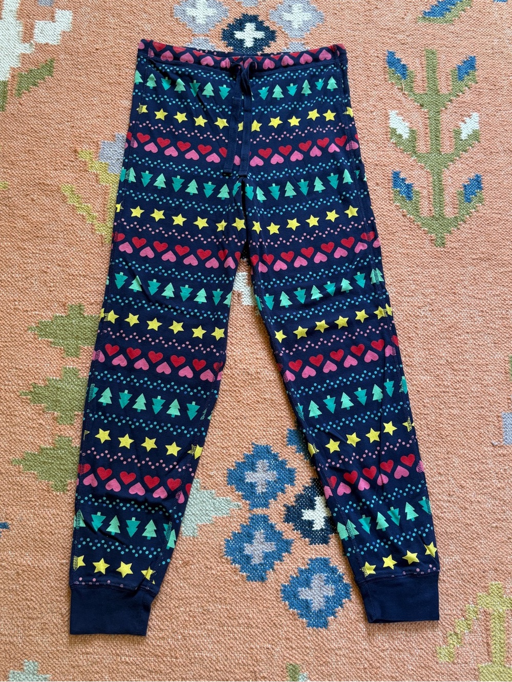 Primary Unisex Adult Navy Fair Isle Holiday Pajama Pants Size S
